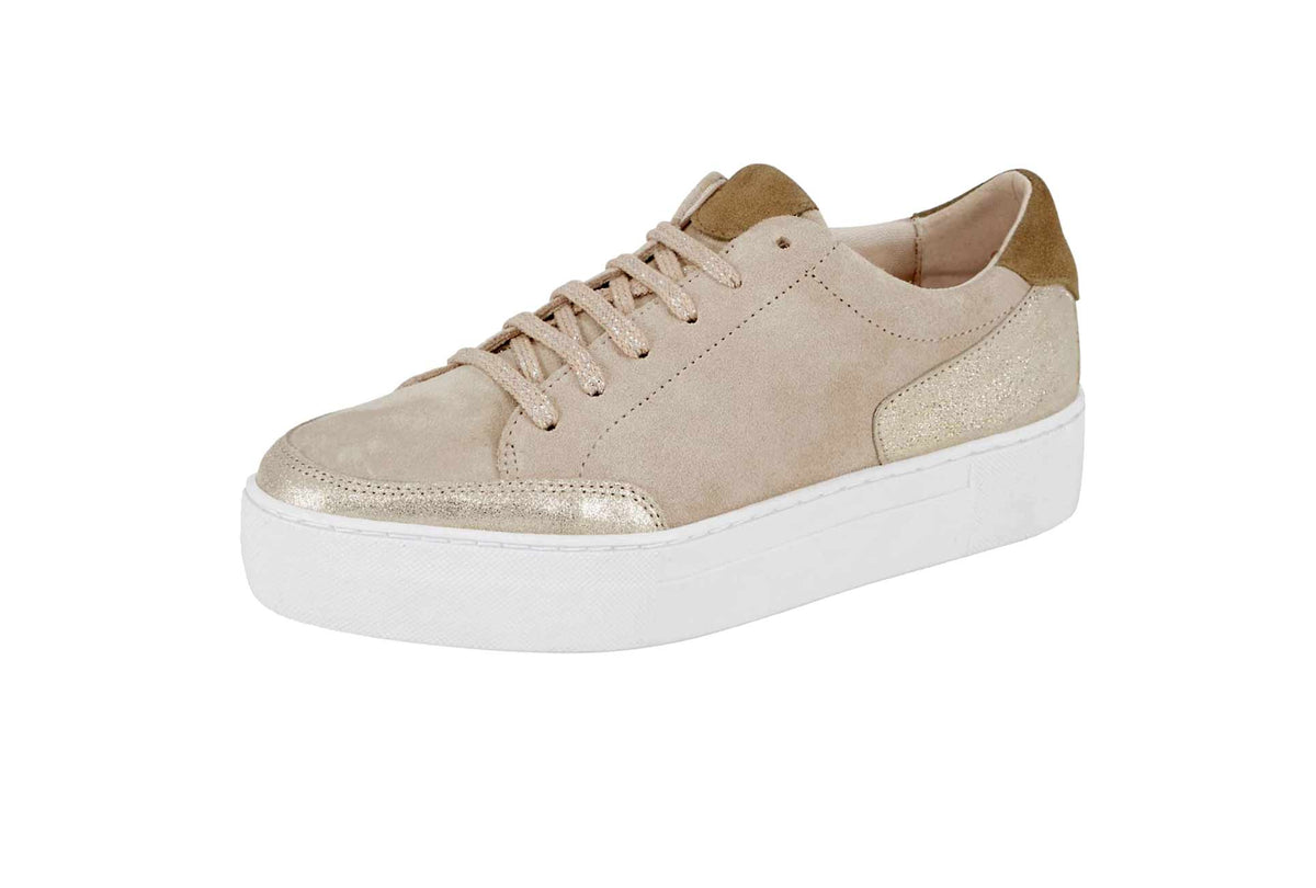 HEINE Damen Sneaker, beige-goldfarben