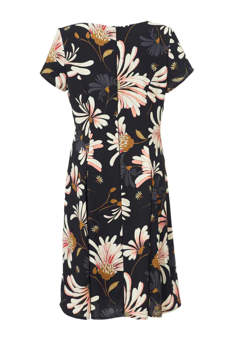 Guido Maria Kretschmer Damen Designer-Druckkleid, schwarz-bunt