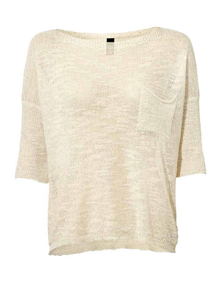 Heine - Best Connections Damen Oversized-Pullover mit Pailletten, beige