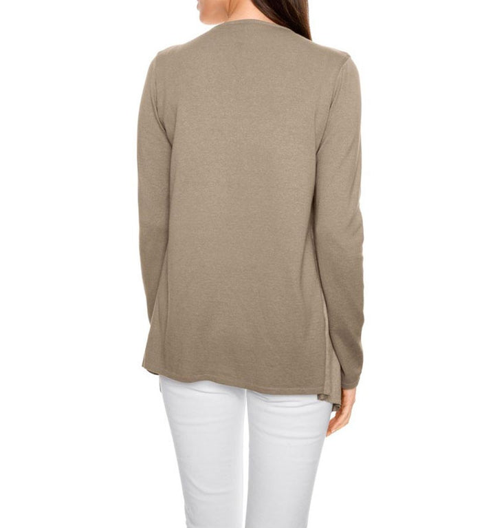 Heine - Best Connections Damen Cardigan mit Velours, taupe