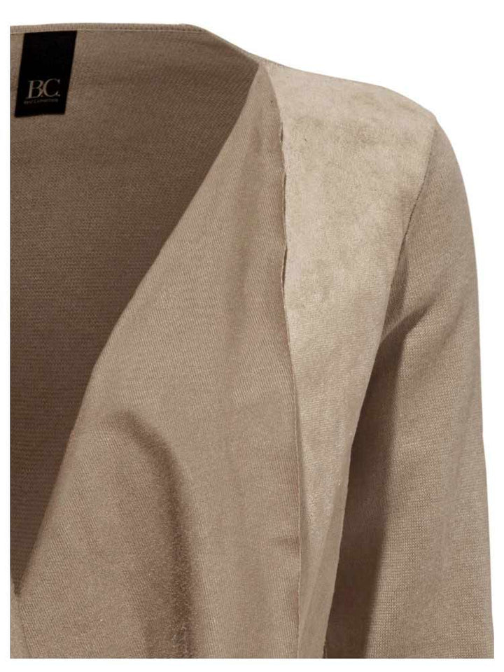 Heine - Best Connections Damen Cardigan mit Velours, taupe