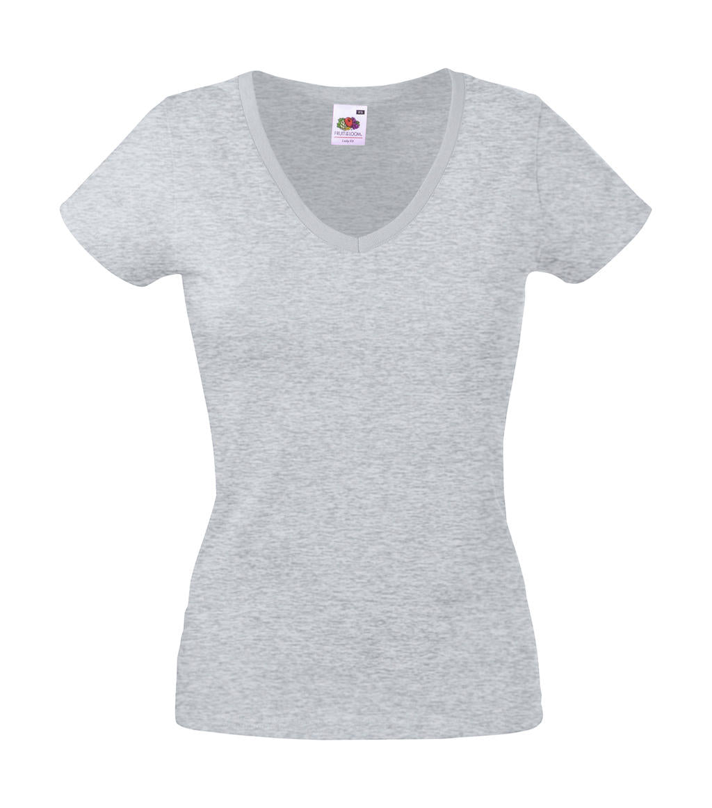 Fruit of the Loom Valueweight V-Neck T Lady-Fit Damen T-Shirt