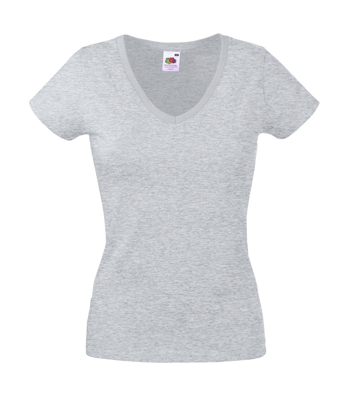 Fruit of the Loom Valueweight V-Neck T Lady-Fit Damen T-Shirt