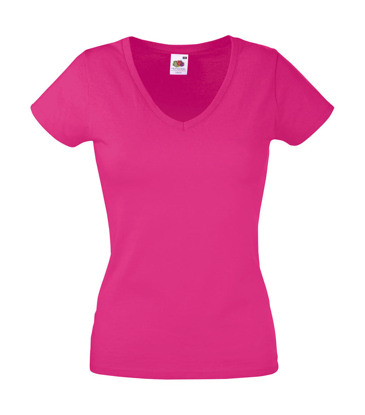Fruit of the Loom Valueweight V-Neck T Lady-Fit Damen T-Shirt