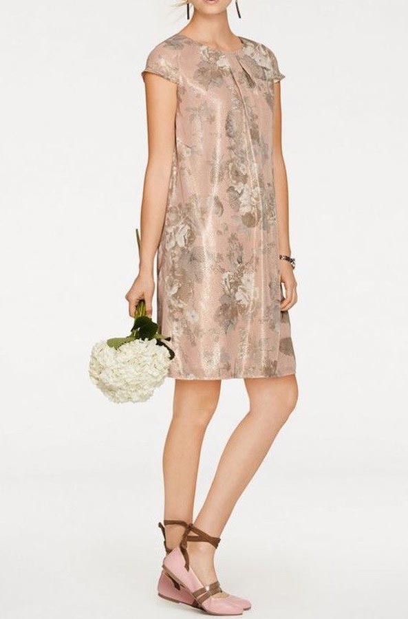 Heine - Best Connections Damen Druckkleid, puder-gold