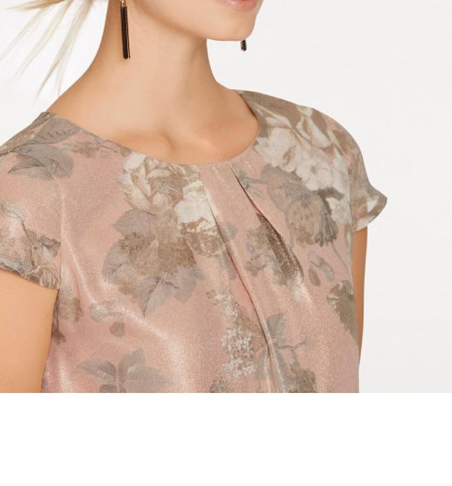 Heine - Best Connections Damen Druckkleid, puder-gold