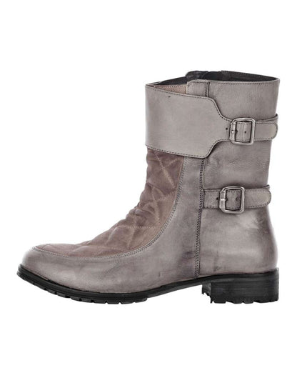 Xyxyx Damen Stiefelette, grau-taupe