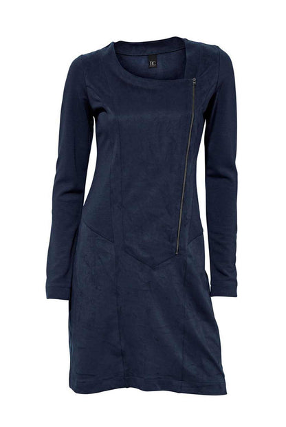 Heine - Best Connections Damen Reißverschluß-Patchkleid, blau