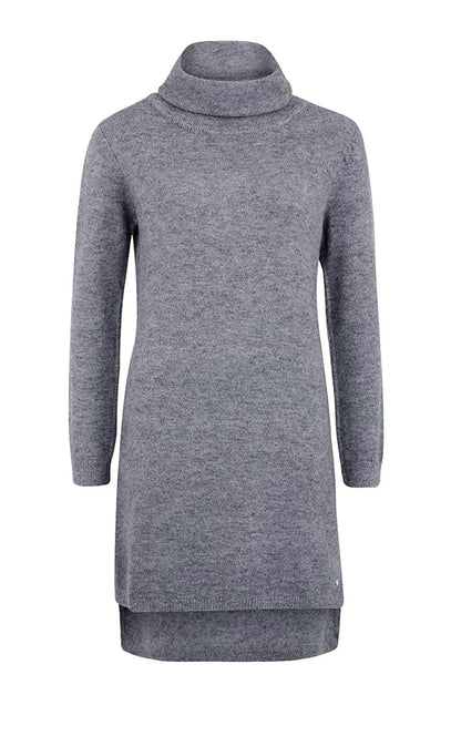 DEIK &amp; DUNES Damen Marken-Strickkleid, grau-melange