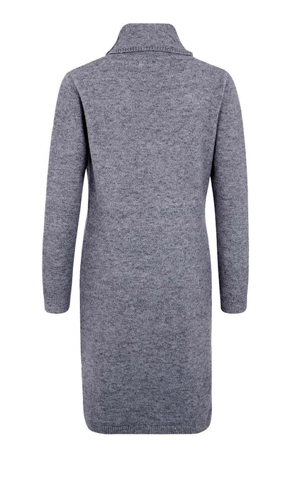 DEIK &amp; DUNES Damen Marken-Strickkleid, grau-melange
