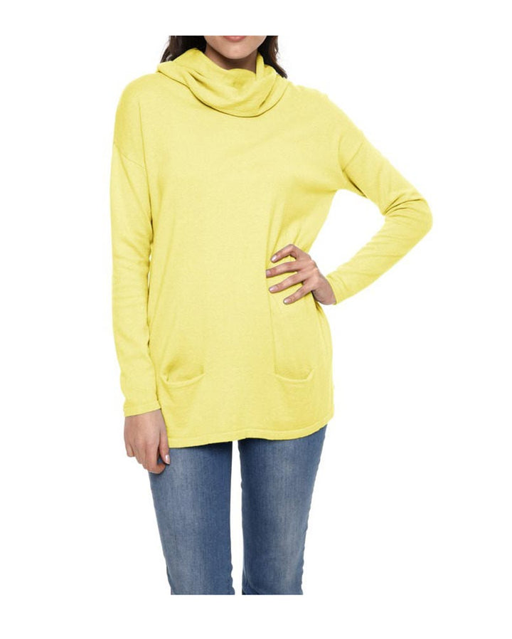 Ashley Brooke Damen Designer-Rollkragenpullover, gelb