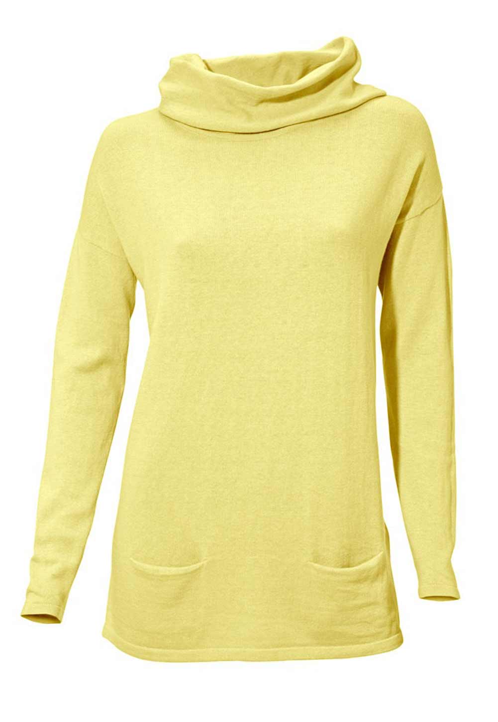 Ashley Brooke Damen Designer-Rollkragenpullover, gelb