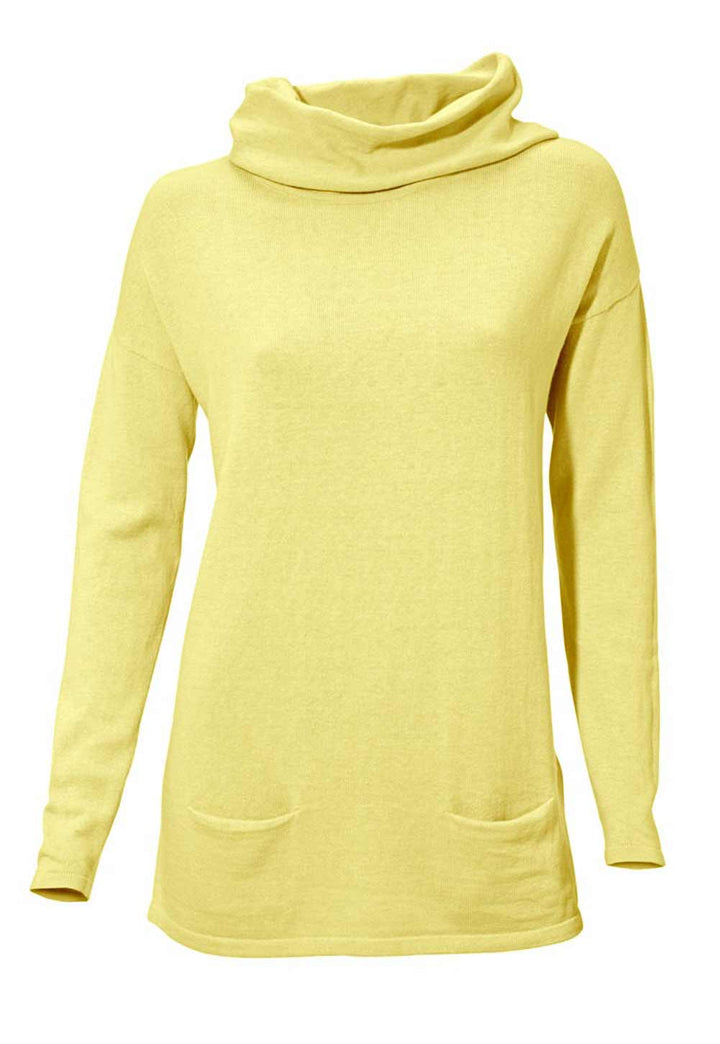 Ashley Brooke Damen Designer-Rollkragenpullover, gelb