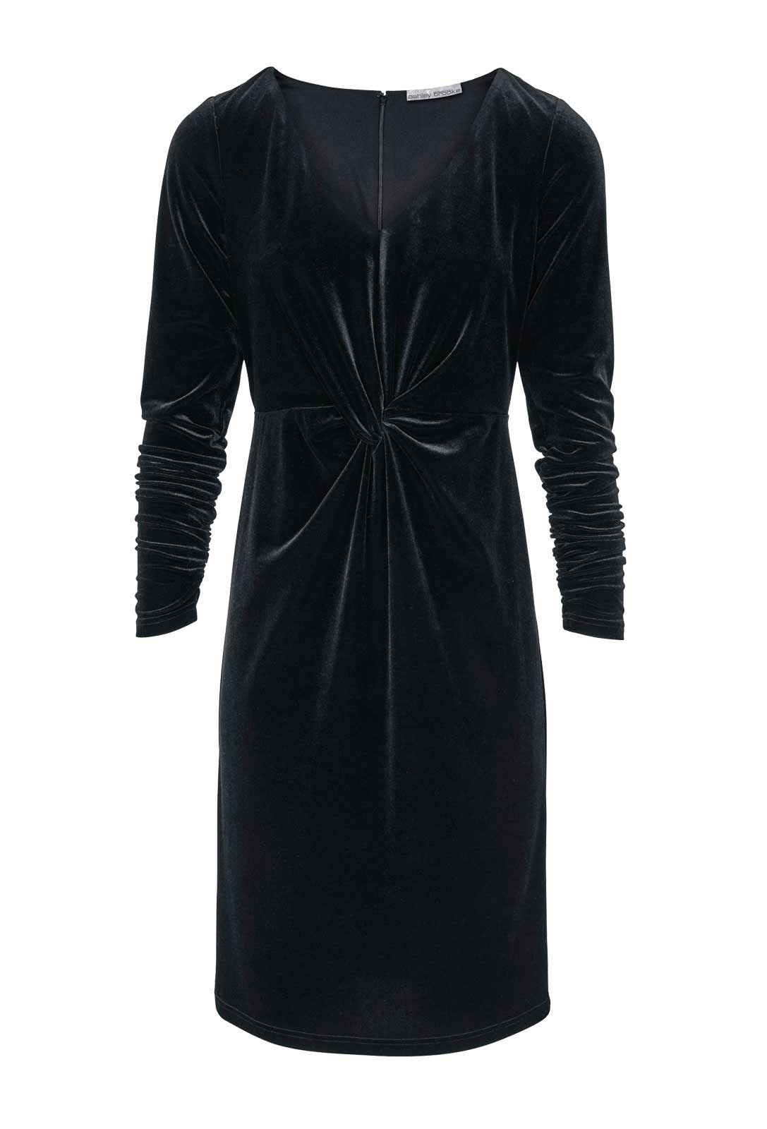 Heine Damen Samtkleid, schwarz