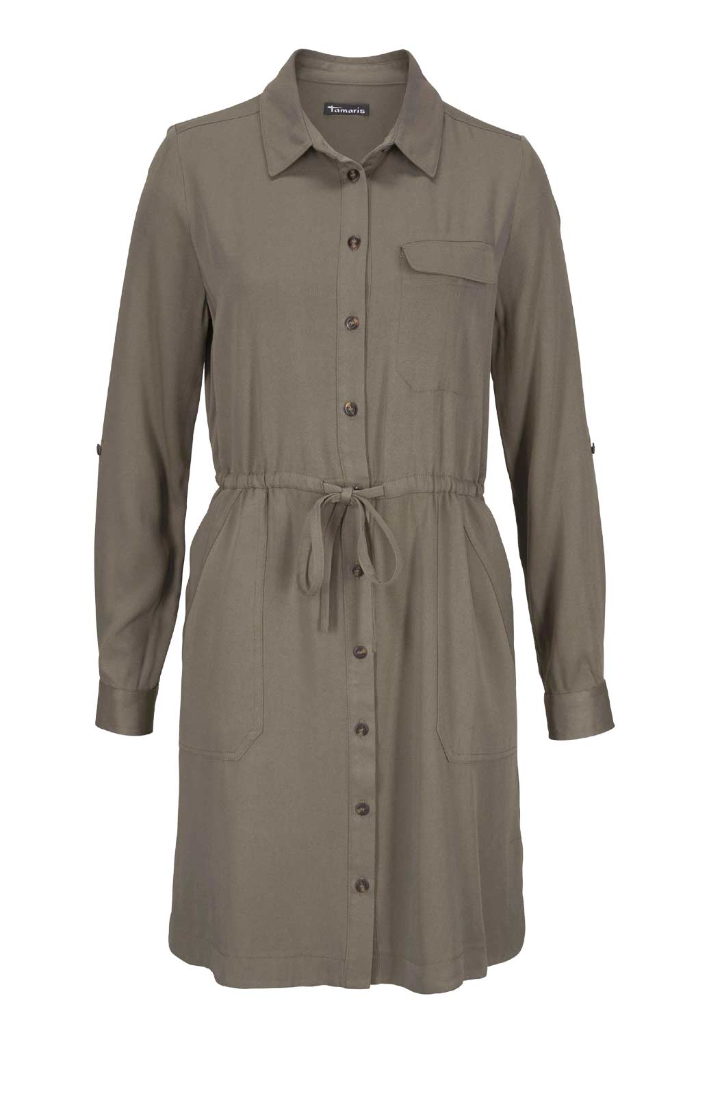 Tamaris Damen Marken-Kleid, khaki