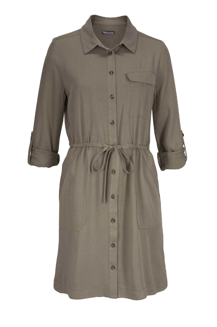 Tamaris Damen Marken-Kleid, khaki