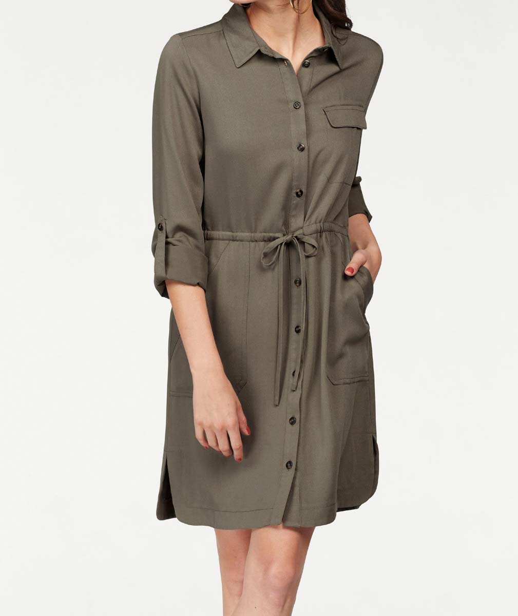 Tamaris Damen Marken-Kleid, khaki