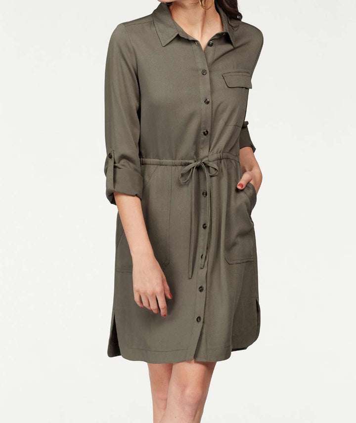 Tamaris Damen Marken-Kleid, khaki