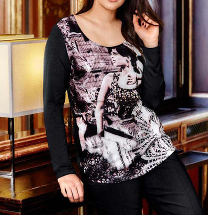 Guido Maria Kretschmer Damen Designer-Druckshirt, bunt