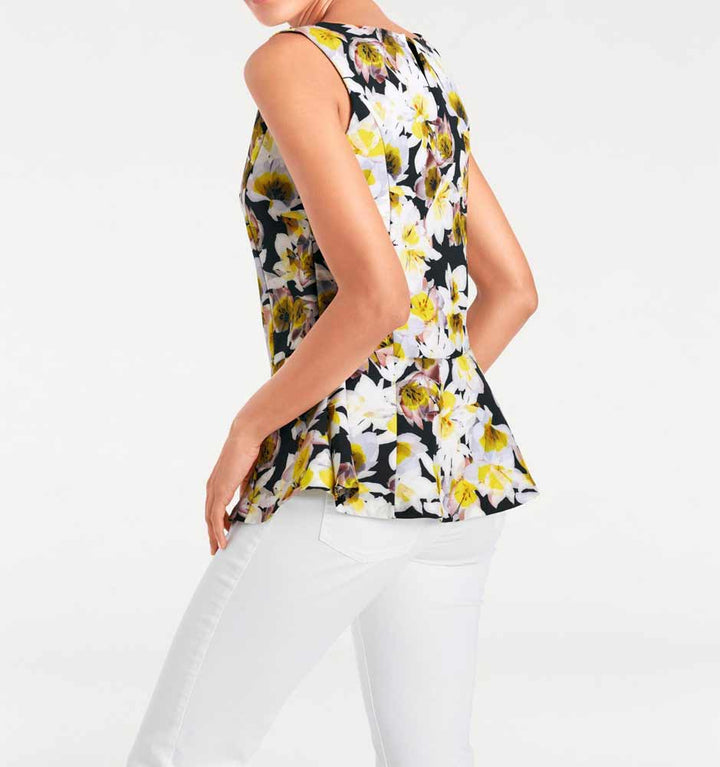 Ashley Brooke Damen Designer-Top mit Schößchen, bunt
