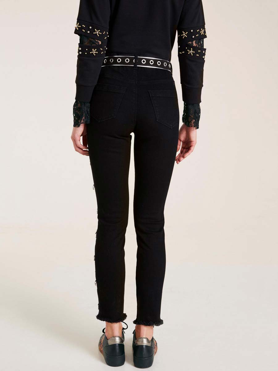 Heine Damen Skinny-Jeans, schwarz