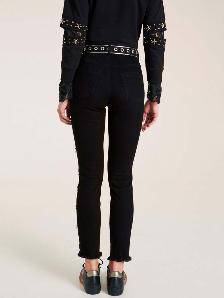 Heine Damen Skinny-Jeans, schwarz