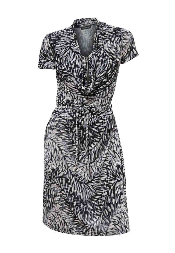 Patrizia Dini Damen Designer-Kleid, grau-creme