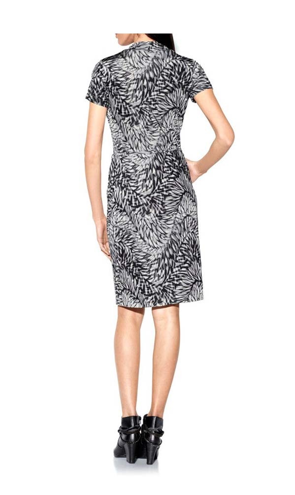Patrizia Dini Damen Designer-Kleid, grau-creme