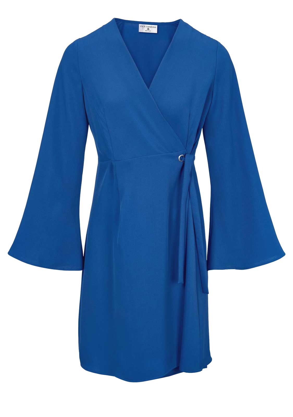 Rick Cardona Damen Designer-Wickelkleid, blau