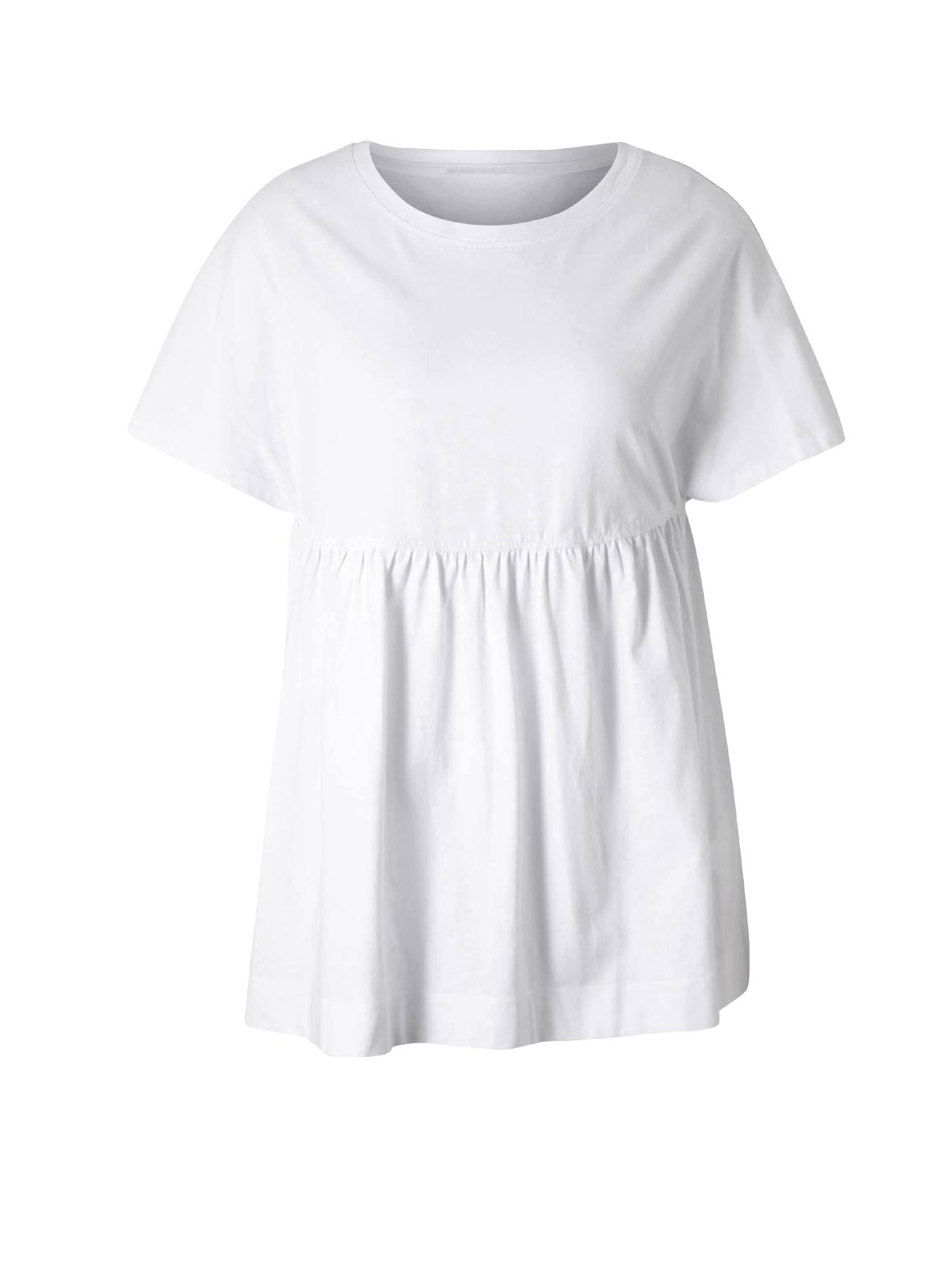 LINEA TESINI Damen Designer-Jerseyshirt mit Schößchen