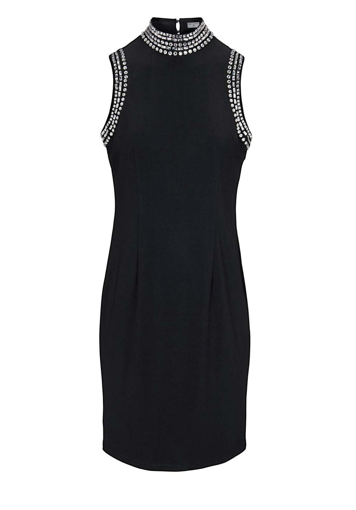 Ashley Brooke Damen Designer-Kleid mit Strass, schwarz