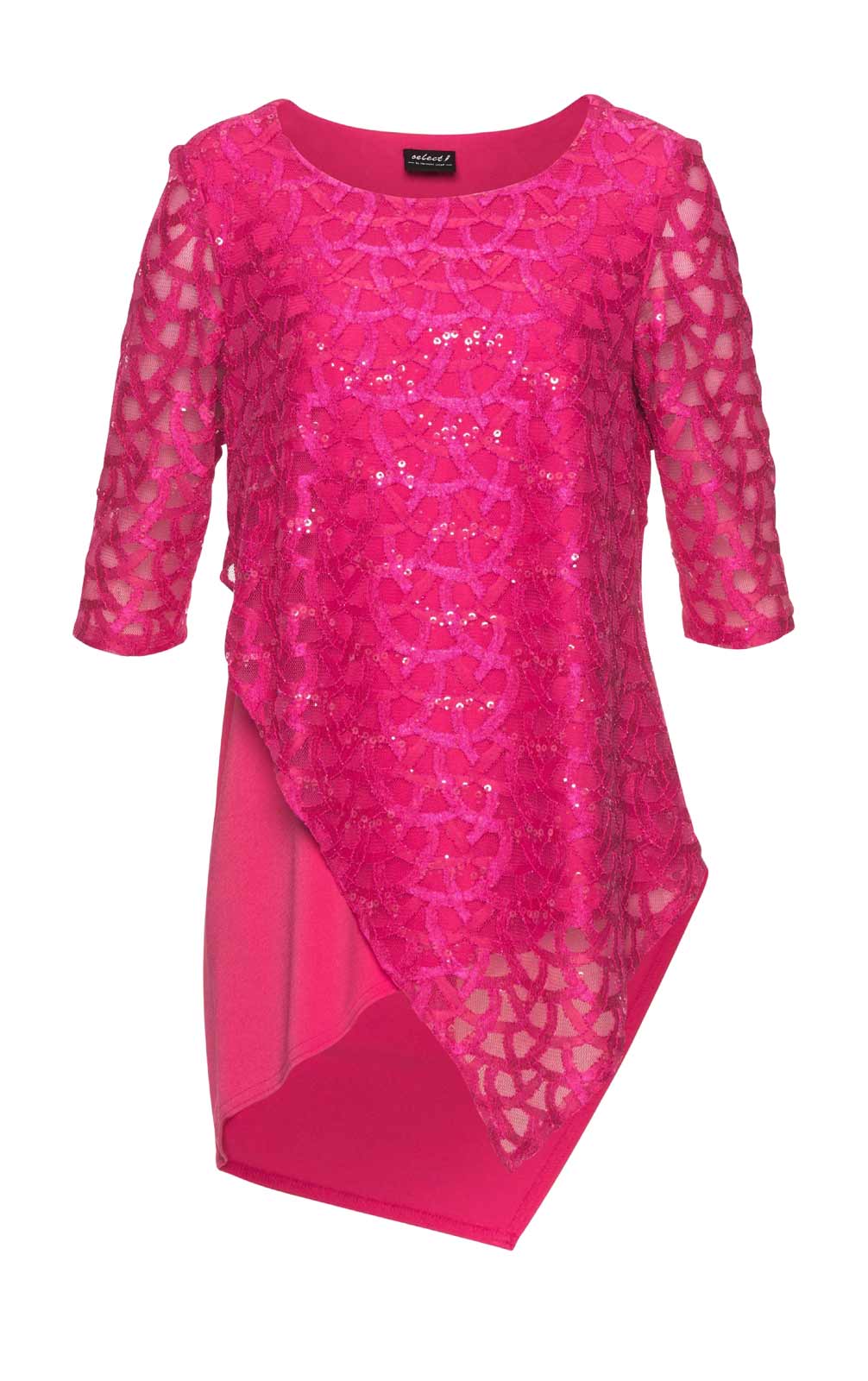 Select By Hermann Lange Damen Designer-Tunika mit Pailletten, pink
