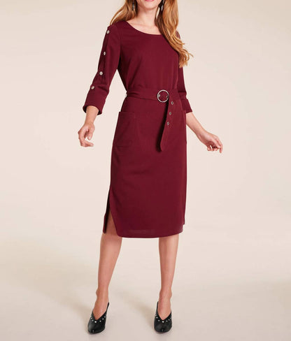 Ashley Brooke Damen Designer-Kleid, bordeaux