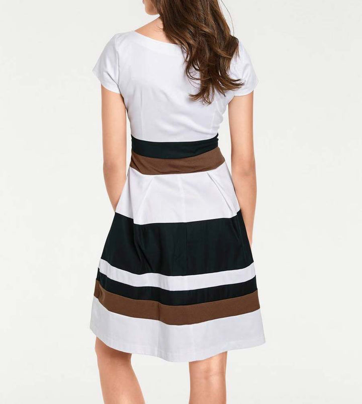 Ashley Brooke Damen Designer-Prinzesskleid, schwarz-weiß