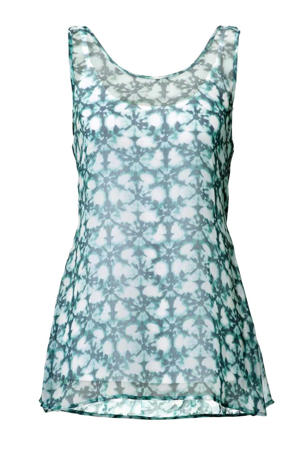 Linea Tesini Damen Designer-Chiffon-Blusentop-Duo, bunt