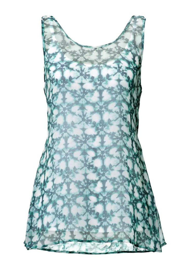 Linea Tesini Damen Designer-Chiffon-Blusentop-Duo, bunt