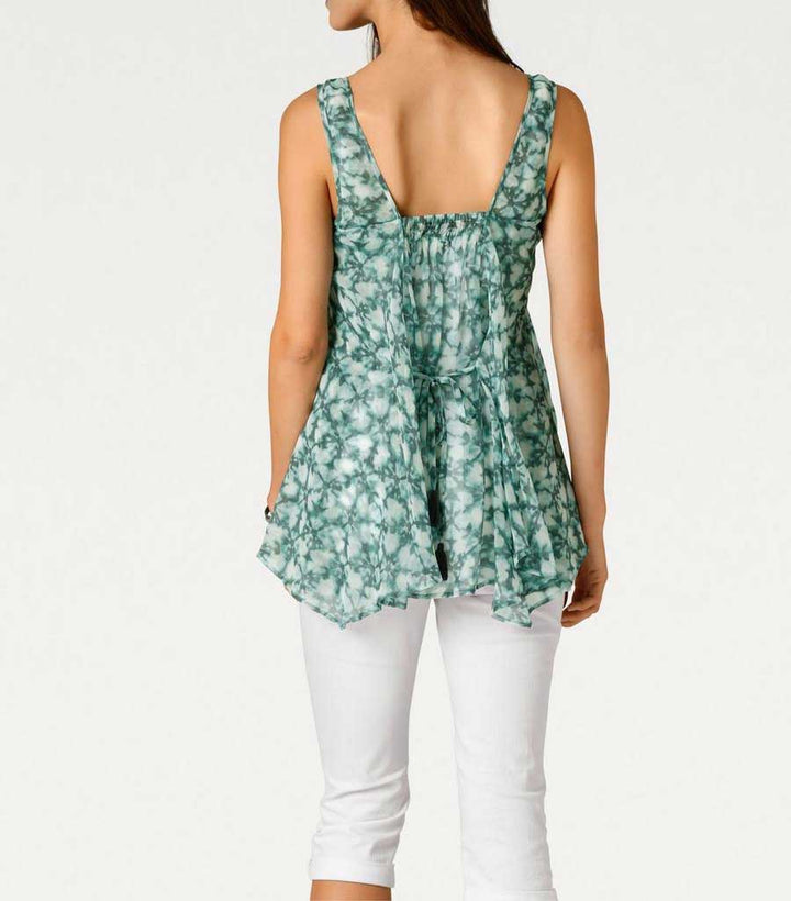 Linea Tesini Damen Designer-Chiffon-Blusentop-Duo, bunt
