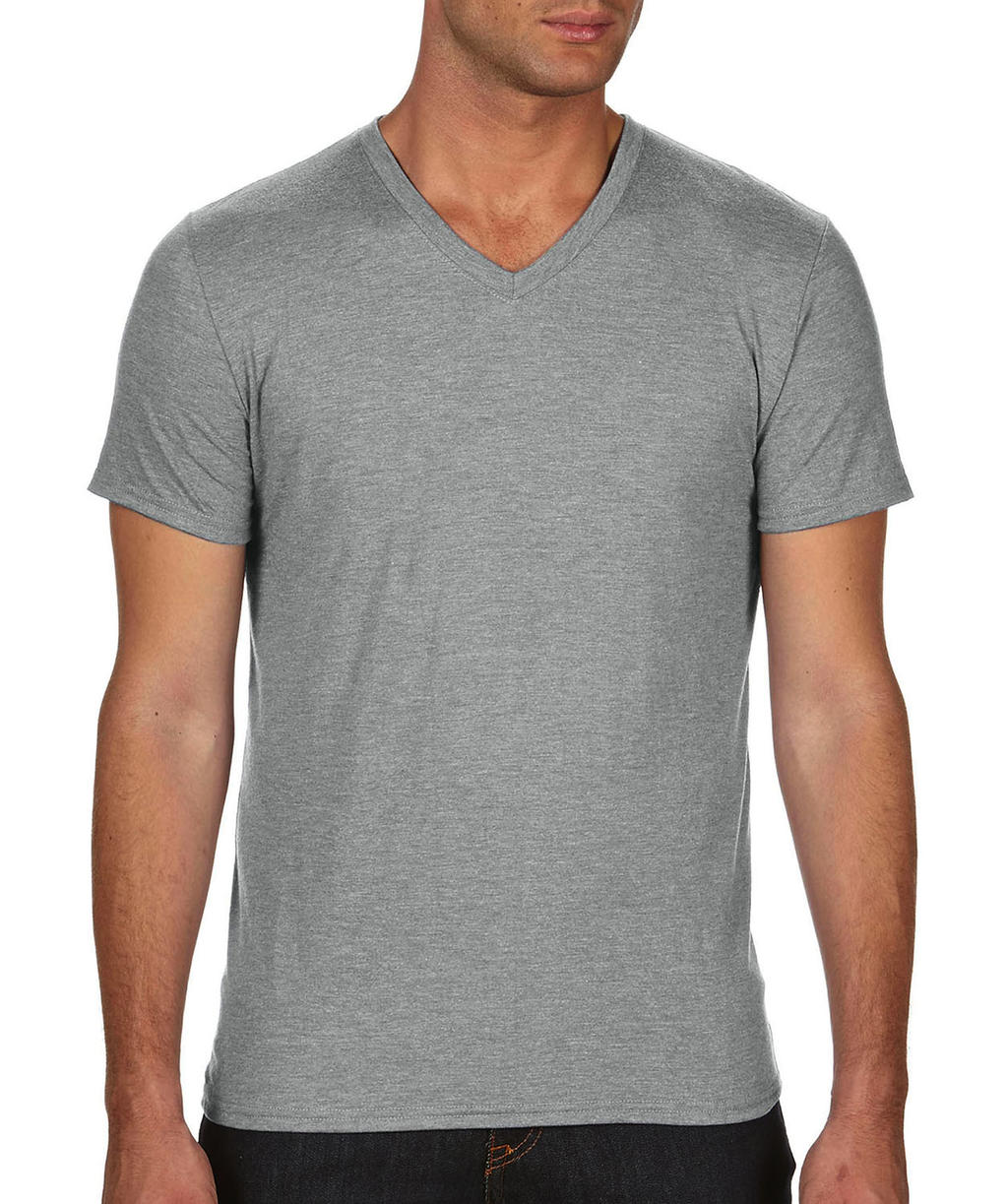 Anvil Adult Tri-Blend V-Neck Herren T-Shirt