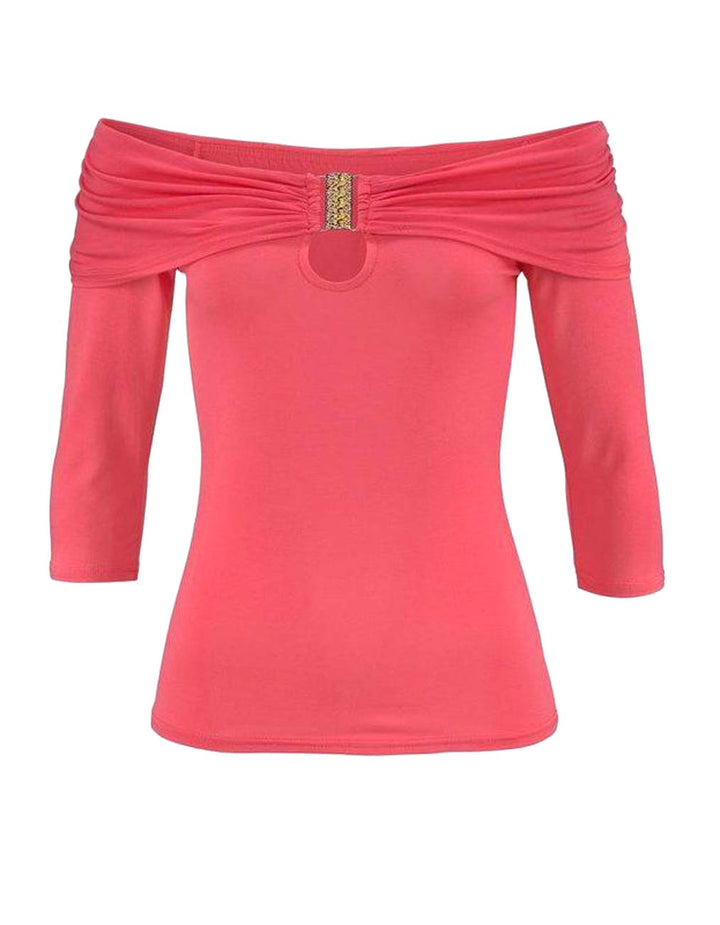 Melrose Damen Carmenshirt, hummer