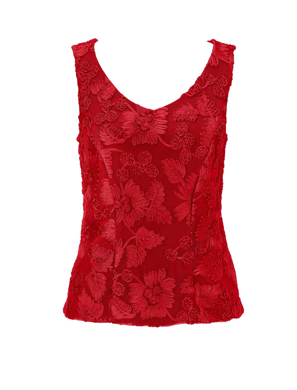 HEINE Damen Stickerei-Top, rot