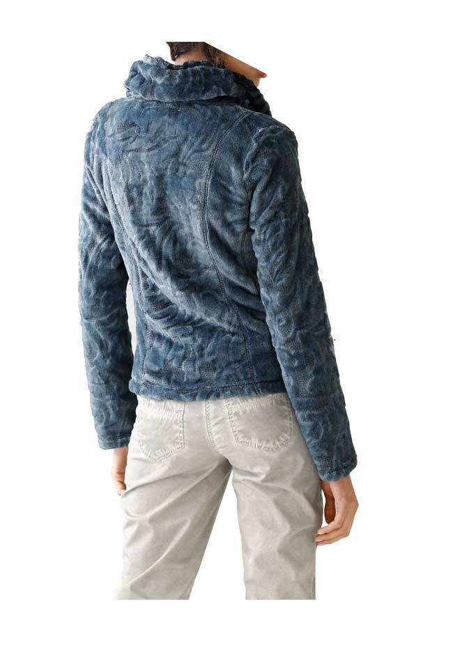 Linea Tesini Designer-Nickijacke, petrol