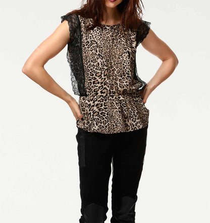 Heine - Best Connections Damen Top, schwarz-braun