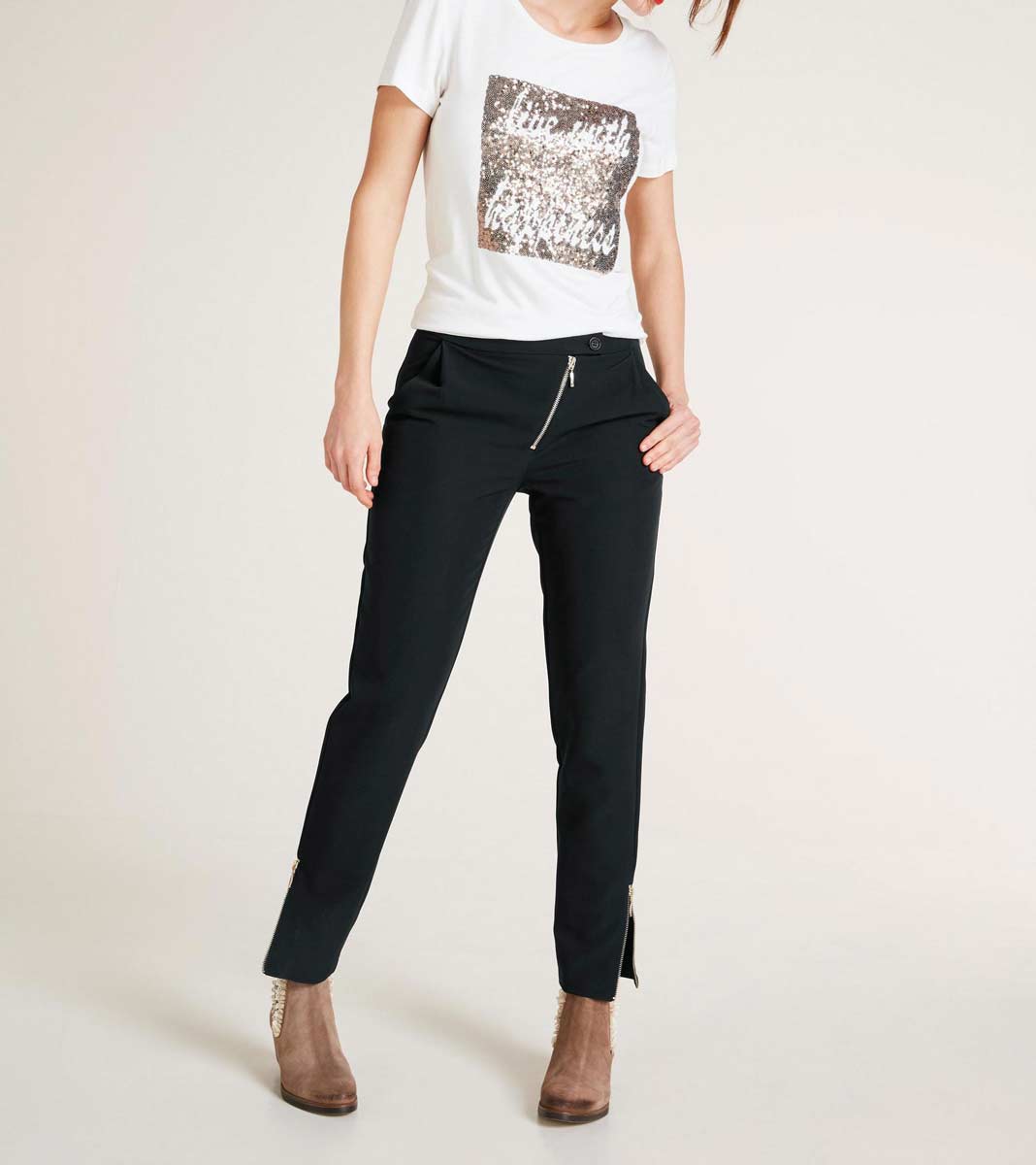Heine Damen Hose, schwarz