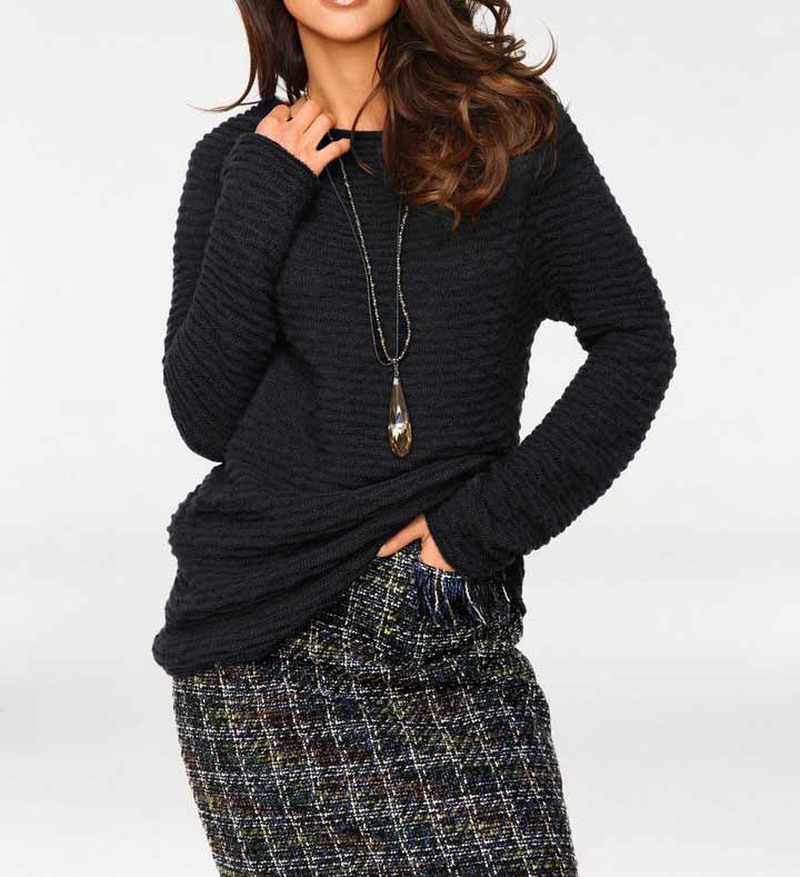 Ashley Brooke Damen Designer-Pullover, marine