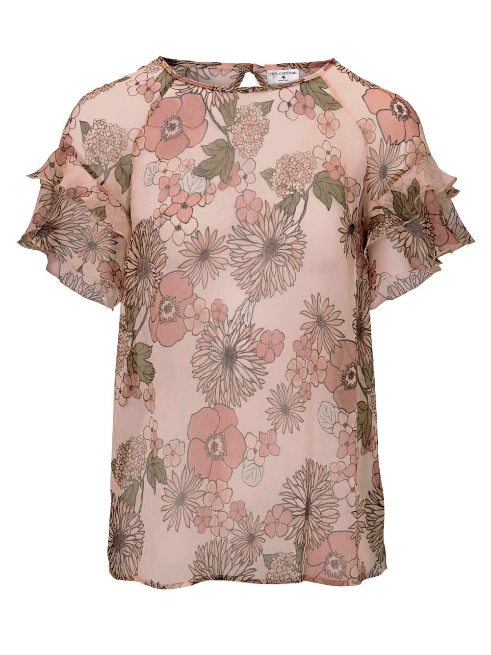 Rick Cardona Damen Designer-Druckbluse, bunt