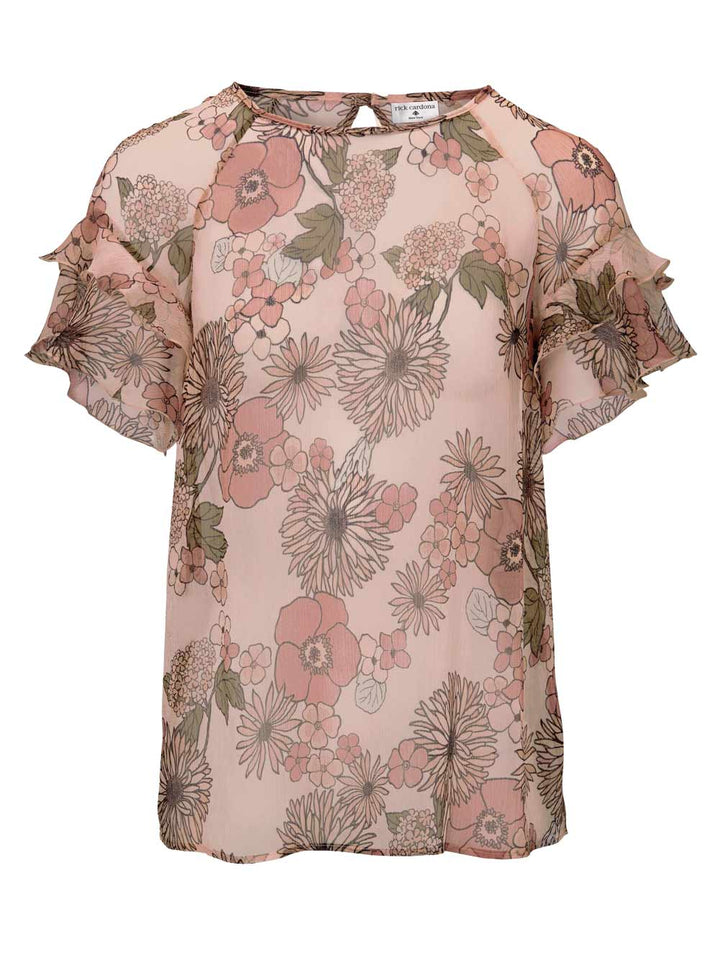 Rick Cardona Damen Designer-Druckbluse, bunt