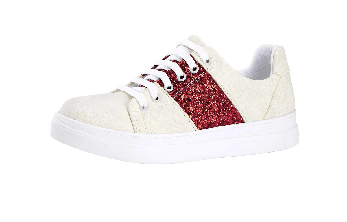 HEINE Damen Sneaker, weiß-rot