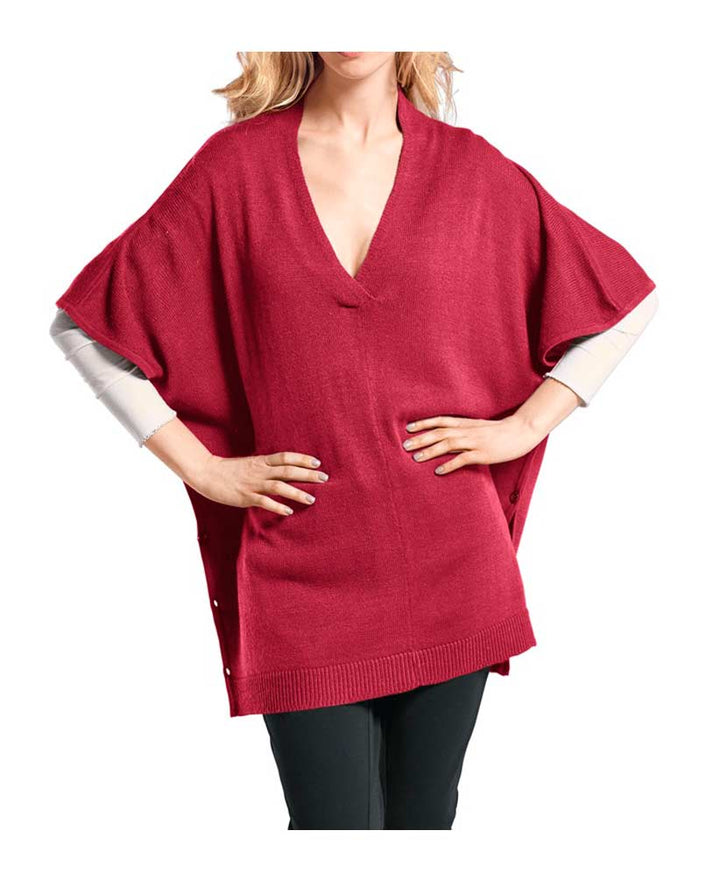 Heine-Best Connections Damen Wandlungs-Longpullover, rot