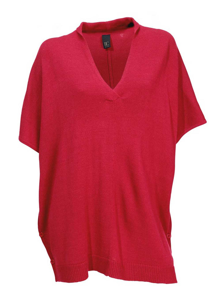 Heine-Best Connections Damen Wandlungs-Longpullover, rot