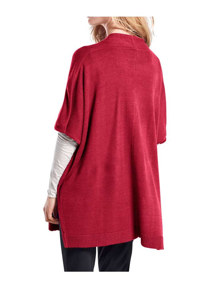 Heine-Best Connections Damen Wandlungs-Longpullover, rot